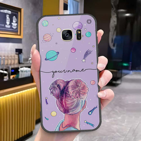 Samsung Galaxy S7 Cover - Onation Your Name Series - HQ Ultra Shine Premium Infinity Glass Soft Silicon Borders Case