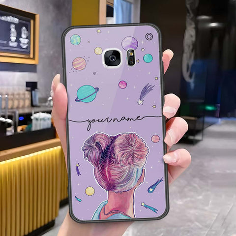 Samsung Galaxy S7 Edge Cover - Onation Your Name Series - HQ Ultra Shine Premium Infinity Glass Soft Silicon Borders Case