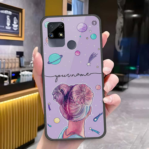 Realme Narzo 20 Cover - Onation Your Name Series - HQ Ultra Shine Premium Infinity Glass Soft Silicon Borders Case