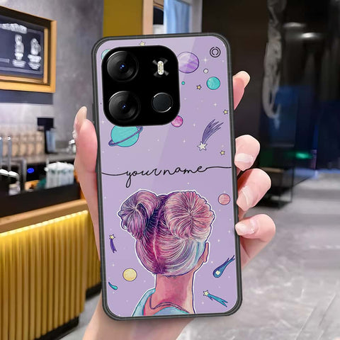 Infinix Smart 7 Plus Cover - Onation Your Name Series - HQ Ultra Shine Premium Infinity Glass Soft Silicon Borders Case