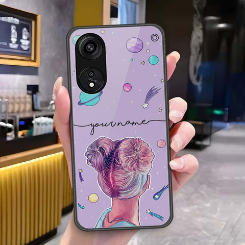 Oppo A1 Pro Cover - Onation Your Name Series - HQ Ultra Shine Premium Infinity Glass Soft Silicon Borders Case