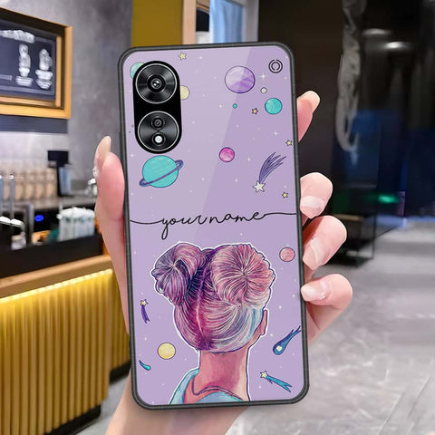 Oppo A97 5G Cover - Onation Your Name Series - HQ Ultra Shine Premium Infinity Glass Soft Silicon Borders Case