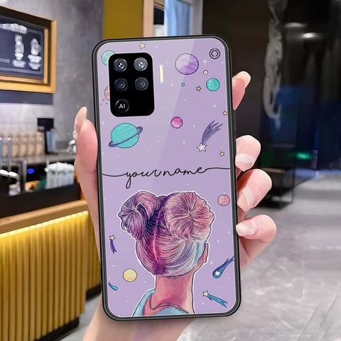 Oppo Reno 5 Lite Cover - Onation Your Name Series - HQ Ultra Shine Premium Infinity Glass Soft Silicon Borders Case