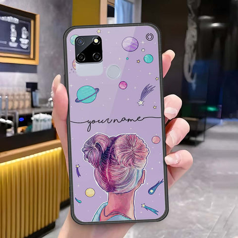 Realme C12 Cover - Onation Your Name Series - HQ Ultra Shine Premium Infinity Glass Soft Silicon Borders Case