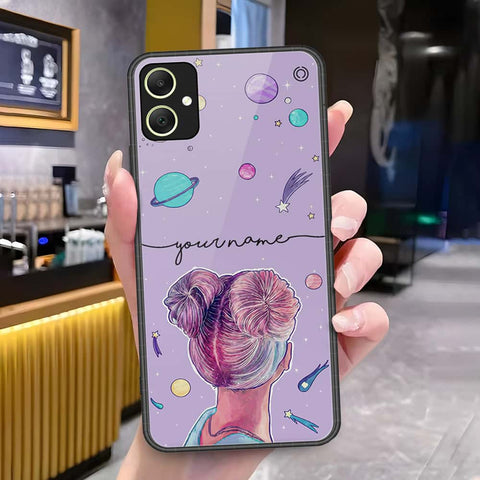 Samsung Galaxy F05 Cover - Onation Your Name Series - HQ Ultra Shine Premium Infinity Glass Soft Silicon Borders Case
