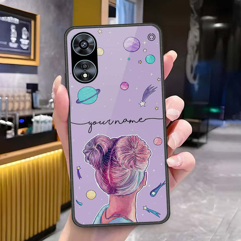 Oppo A78 4G Cover - Onation Your Name Series - HQ Ultra Shine Premium Infinity Glass Soft Silicon Borders Case