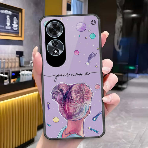 Oppo A60 Cover - Onation Your Name Series - HQ Ultra Shine Premium Infinity Glass Soft Silicon Borders Case