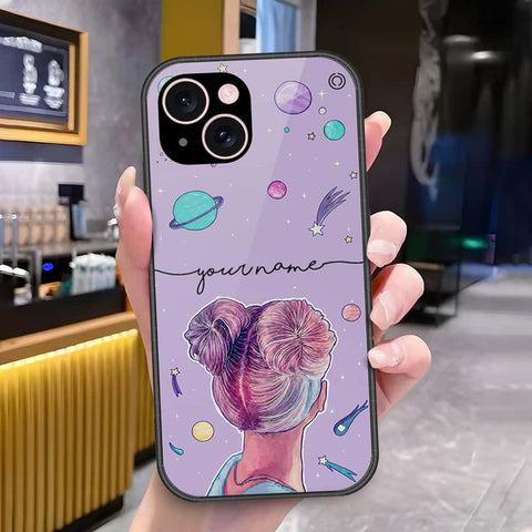 iPhone 15 Cover - Onation Your Name Series - HQ Ultra Shine Premium Infinity Glass Soft Silicon Borders Case