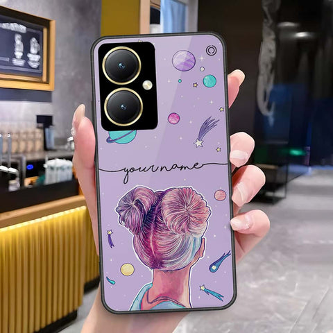 Vivo Y35m Plus Cover - Onation Your Name Series - HQ Ultra Shine Premium Infinity Glass Soft Silicon Borders Case