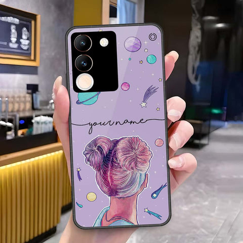 Vivo Y200 5G Cover - Onation Your Name Series - HQ Ultra Shine Premium Infinity Glass Soft Silicon Borders Case