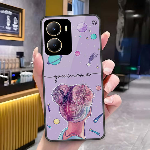 Vivo Y35 5G Cover - Onation Your Name Series - HQ Ultra Shine Premium Infinity Glass Soft Silicon Borders Case