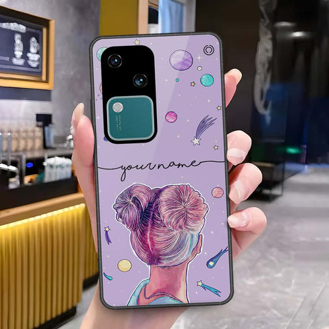 Vivo S18 Cover - Onation Your Name Series - HQ Ultra Shine Premium Infinity Glass Soft Silicon Borders Case