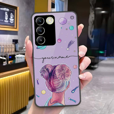 Vivo Y100 4G Cover - Onation Your Name Series - HQ Ultra Shine Premium Infinity Glass Soft Silicon Borders Case