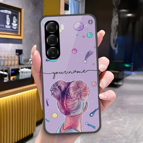Infinix Hot 60i 4G Cover - Onation Your Name Series - HQ Ultra Shine Premium Infinity Glass Soft Silicon Borders Case