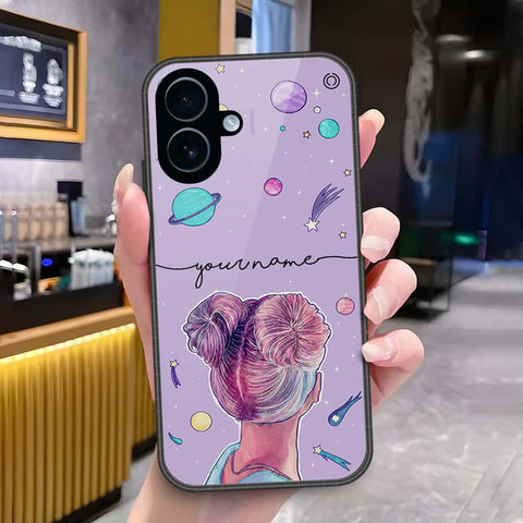 iPhone 17 - Onation Your Name Series - HQ Ultra Shine Premium Infinity Glass Soft Silicon Borders Case