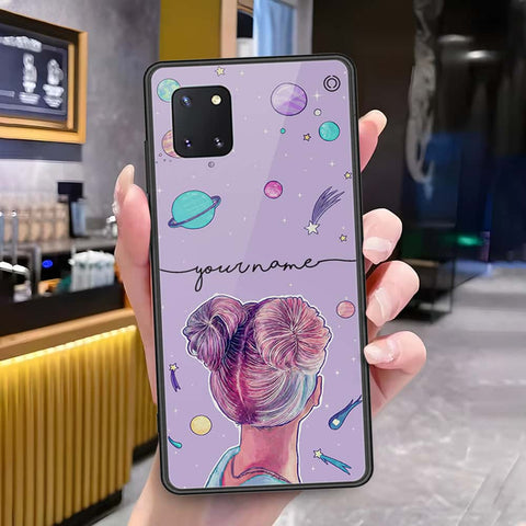 Samsung Galaxy A81 Cover - Onation Your Name Series3 - HQ Ultra Shine Premium Infinity Glass Soft Silicon Borders Case