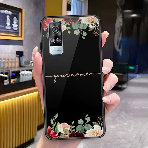 Vivo Y51 (2020 December) Cover - Onation Your Name Series - HQ Ultra Shine Premium Infinity Glass Soft Silicon Borders Case