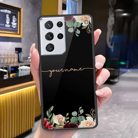 Samsung Galaxy S21 Ultra 5G Cover - Onation Your Name Series - HQ Ultra Shine Premium Infinity Glass Soft Silicon Borders Case
