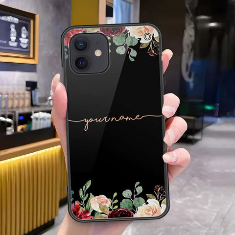 iPhone 12 - Onation Your Name Series - HQ Ultra Shine Premium Infinity Glass Soft Silicon Borders Case