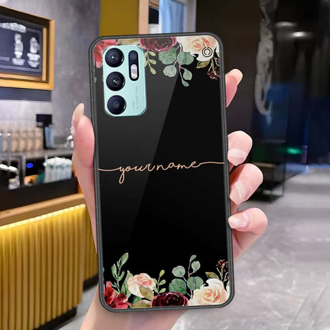 Oppo Reno 6 Cover - Onation Your Name Series - HQ Ultra Shine Premium Infinity Glass Soft Silicon Borders Case
