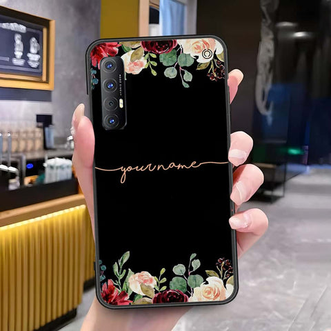 Oppo Reno 3 Pro Cover - Onation Your Name Series - HQ Ultra Shine Premium Infinity Glass Soft Silicon Borders Case