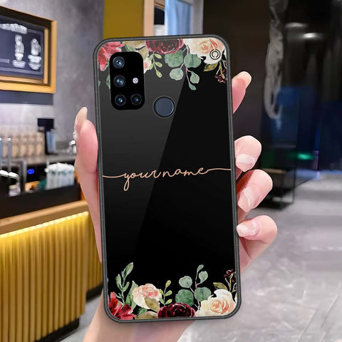 OnePlus Nord N10 Cover - Onation Your Name Series - HQ Ultra Shine Premium Infinity Glass Soft Silicon Borders Case