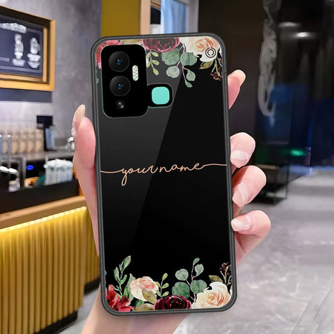 Infinix Hot 12i Cover - Onation Your Name Series - HQ Ultra Shine Premium Infinity Glass Soft Silicon Borders Case