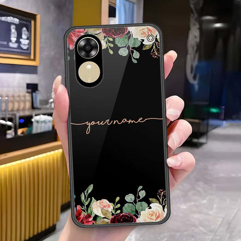 Oppo A17k Cover - Onation Your Name Series - HQ Ultra Shine Premium Infinity Glass Soft Silicon Borders Case