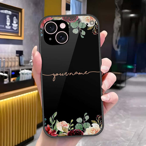 iPhone 15 Cover - Onation Your Name Series - HQ Ultra Shine Premium Infinity Glass Soft Silicon Borders Case