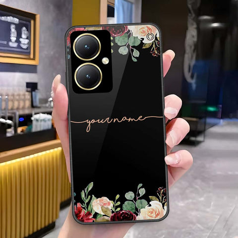 Vivo Y35m Plus Cover - Onation Your Name Series - HQ Ultra Shine Premium Infinity Glass Soft Silicon Borders Case