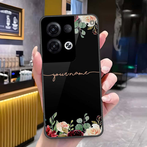 Oppo Reno 8 Pro  Cover - Onation Your Name Series - HQ Ultra Shine Premium Infinity Glass Soft Silicon Borders Case