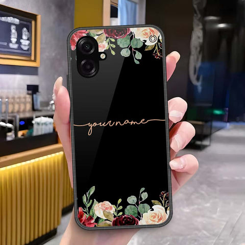 Samsung Galaxy F07 Cover - Onation Your Name Series - HQ Ultra Shine Premium Infinity Glass Soft Silicon Borders Case
