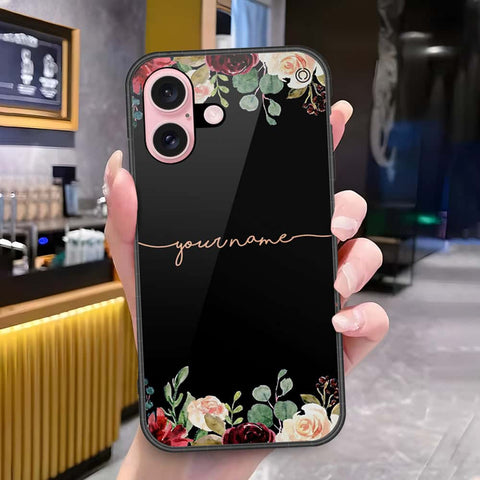 iPhone 16 - Onation Your Name Series - HQ Ultra Shine Premium Infinity Glass Soft Silicon Borders Case