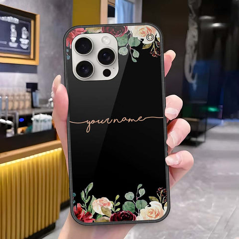 iPhone 16 Pro Max - Onation Your Name Series - HQ Ultra Shine Premium Infinity Glass Soft Silicon Borders Case