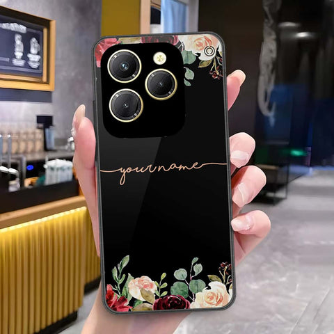 Infinix Hot 40 Pro Cover - Onation Your Name Series - HQ Ultra Shine Premium Infinity Glass Soft Silicon Borders Case