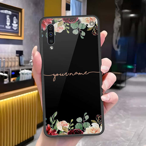 Samsung Galaxy A30s Cover - Onation Your Name Series - HQ Ultra Shine Premium Infinity Glass Soft Silicon Borders Case