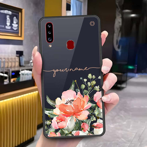 Samsung Galaxy A20s Cover - Onation Your Name Series - HQ Ultra Shine Premium Infinity Glass Soft Silicon Borders Case