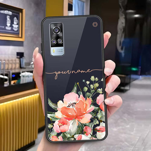 Vivo Y51 (2020 December) Cover - Onation Your Name Series - HQ Ultra Shine Premium Infinity Glass Soft Silicon Borders Case