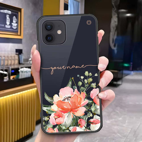 iPhone 12 Mini Cover - Onation Your Name Series - HQ Ultra Shine Premium Infinity Glass Soft Silicon Borders Case