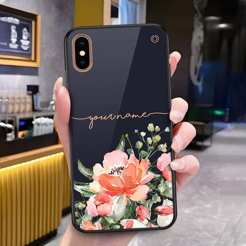 iPhone XS Max - Onation Your Name Series - HQ Ultra Shine Premium Infinity Glass Soft Silicon Borders Case