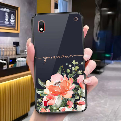 Samsung Galaxy A10 Cover - Onation Your Name Series - HQ Ultra Shine Premium Infinity Glass Soft Silicon Borders Case