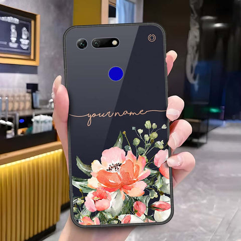 Huawei Honor View 20 Cover - Onation Your Name Series - HQ Ultra Shine Premium Infinity Glass Soft Silicon Borders Case