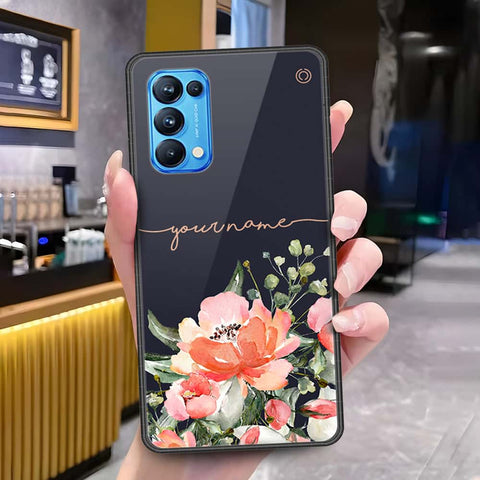 Oppo Reno 5 Pro 5G Cover - Onation Your Name Series - HQ Ultra Shine Premium Infinity Glass Soft Silicon Borders Case