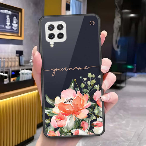 Samsung Galaxy A22 Cover - Onation Your Name Series - HQ Ultra Shine Premium Infinity Glass Soft Silicon Borders Case