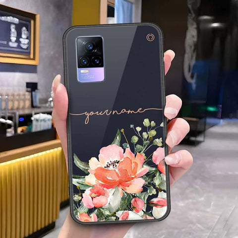 Vivo V21e Cover - Onation Your Name Series - HQ Ultra Shine Premium Infinity Glass Soft Silicon Borders Case