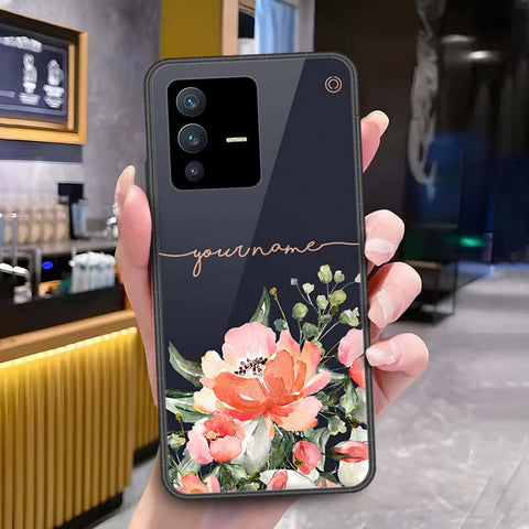 Vivo V23 5G Cover - Onation Your Name Series - HQ Ultra Shine Premium Infinity Glass Soft Silicon Borders Case