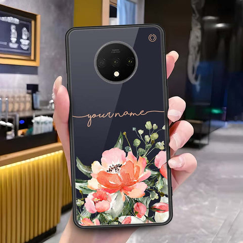 OnePlus 7T Cover - Onation Your Name Series - HQ Ultra Shine Premium Infinity Glass Soft Silicon Borders Case