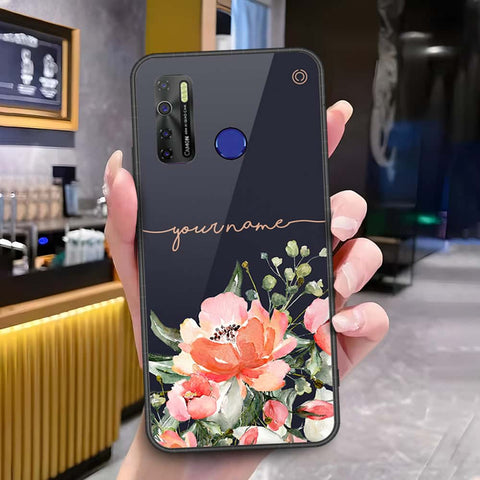 Infinix Hot 9 Pro Cover - Onation Your Name Series - HQ Ultra Shine Premium Infinity Glass Soft Silicon Borders Case