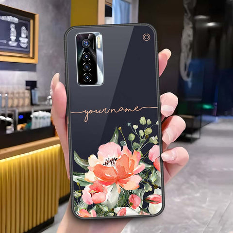 Tecno Camon 17 Pro Cover - Onation Your Name Series - HQ Ultra Shine Premium Infinity Glass Soft Silicon Borders Case