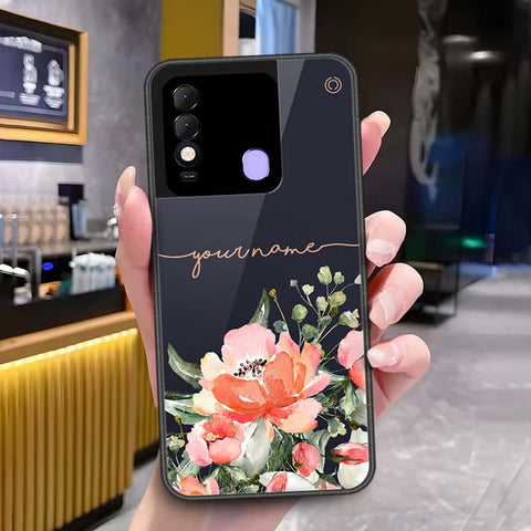 Tecno Spark 8 Cover - Onation Your Name Series - HQ Ultra Shine Premium Infinity Glass Soft Silicon Borders Case
